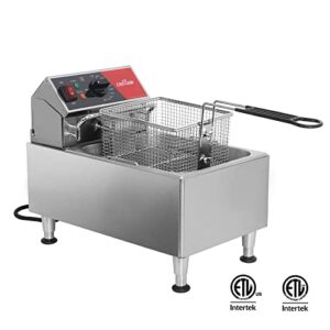 CROSSON ETL Listed 13Lbs Electric Countertop Deep Fryer with Easy ...