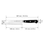 HENCKELS Classic Razor-Sharp Hollow Edge Santoku Knife 5 inch, German Engineered Informed by 100+ Years of Mastery, Black/Stainless Steel