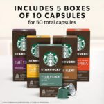 Starbucks by Nespresso Variety Pack Coffee (50-count single serve capsules, compatible with Nespresso Original Line System)