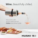 Huski Wine Chiller | Award Winning Iceless Design | Keeps Wine Cold up to 6 Hours | Wine Accessory | Next Generation Ice Bucket | Fits Some Champagne Bottles | Perfect Gift for Wine Lovers (Champagne)