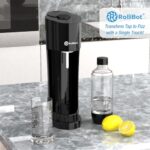 Rollibot Sparkling Water Maker Soda Maker (CO2 Cylinder Not Included), One Button Carbonating, 1L/ 33.8 fl-oz BPA-Free Water Bottle, Compatible with Screw-in Type CO2 Cylinders