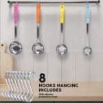 Portion Control Serving Spoons – (8 Piece Set) Restaurant Measuring Serving Ladle Utensils for Weight Loss, Bariatric Gastric Sleeve, Includes 2, 4, 6, 8 oz Solid & Perforated Scoops, 14-1/4″ Long