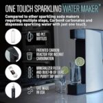 Carbon8 Sparkling Water Maker Machine – Home Soda Stream Machine, Screw-In CO2 Carbonator, Countertop Water Mineralizer, Seltzer Soda Maker Machine Dispenser – CO2 Cylinder Not Included – Aluminum