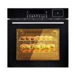 24″ Electric Single Wall Oven, 3000W/240V Built-in Wall Oven with 2.5Cu.Ft Capacity, 8 Cooking Functions & 108 Automatic Recipes, 3D Surround Heating, Double-Layered Glass Door, Touch Control