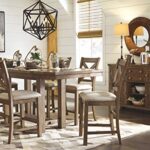 Signature Design by Ashley Moriville Rustic Dining Room Buffet with 4 Cabinets & Display Shelf, Brown