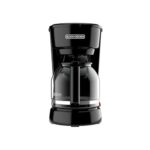 BLACK+DECKER 12-Cup Coffee Maker with Easy On/Off Switch, Easy Pour, Non-Drip Carafe with Removable Filter Basket, Vortex Technology, Black