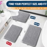 OLANLY Bathroom Rugs 30×20, Extra Soft Absorbent Chenille Bath Rugs, Rubber Backing Quick Dry, Machine Washable Bath Mats for Bathroom Floor, Tub and Shower, Home Decor Accessories, Grey