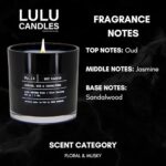 Lulu Candles | Jasmine, Oud & Sandalwood | Luxury Scented Soy Jar Candle | Hand Poured in The USA | Highly Scented & Long Lasting (9 Oz. 2 Pack)