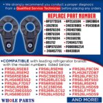 Whole Parts Refrigerator Door Closing Cams (2 Pcs Set) Part # 240457702 – Replacement & Compatible With Some Frigidaire Refrigerators – Non-OEM Frigidaire Appliance Parts & Accessories – 2 Yr Warranty