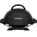 George Foreman Indoor/Outdoor Electric Patio Grill, Apartment Approved, 15-Serving, Removable Stand, Black