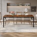 Tribesigns Dining Table for 6-8 Person, 78 inch Long Rectangular Kitchen Dining Table for Living Room and Dining Room, 78.7 x 27.5 x 29.5 Inches(Only Table)