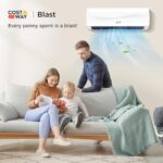 COSTWAY 12000BTU Mini Split Air Conditioner& Heater, 20 SEER2 115V Wall-Mounted Ductless AC Unit Cools Rooms up to 750 Sq. Ft, Energy Efficient Inverter AC with Heat Pump (Blast Series)